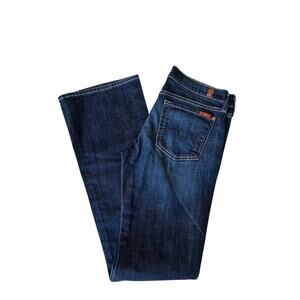 7 For All Mankind Bootcut Jeans Women 29 Blue Denim Low Rise Medium Wash y2k